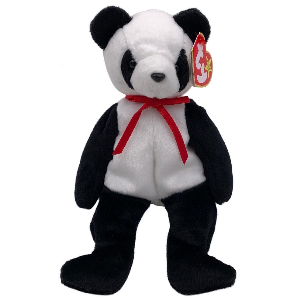 Ty Beanie Baby Babies Fortune the Panda Bear Plush 1998